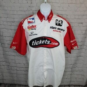 ADM Firestone Pit Crew Shirt Mens L Indy Car Racing Embroidered PPG Uniform NIKE